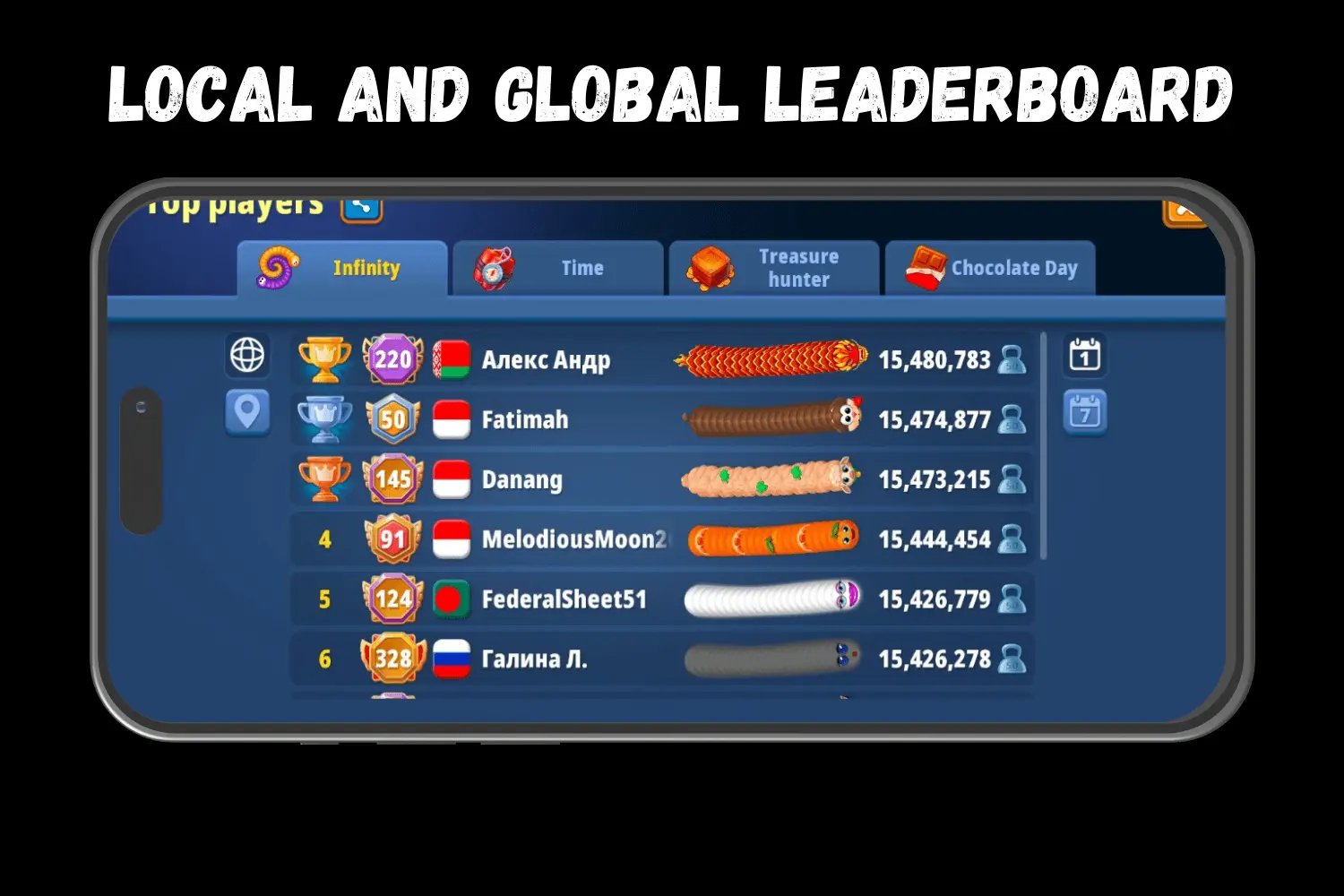 LOCAL AND GLOBAL LEADERBOARD