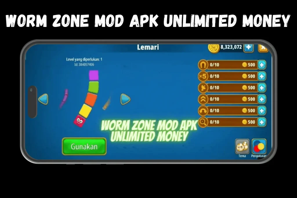 WORMS ZONE MOD APK UNLIMITED MONEY