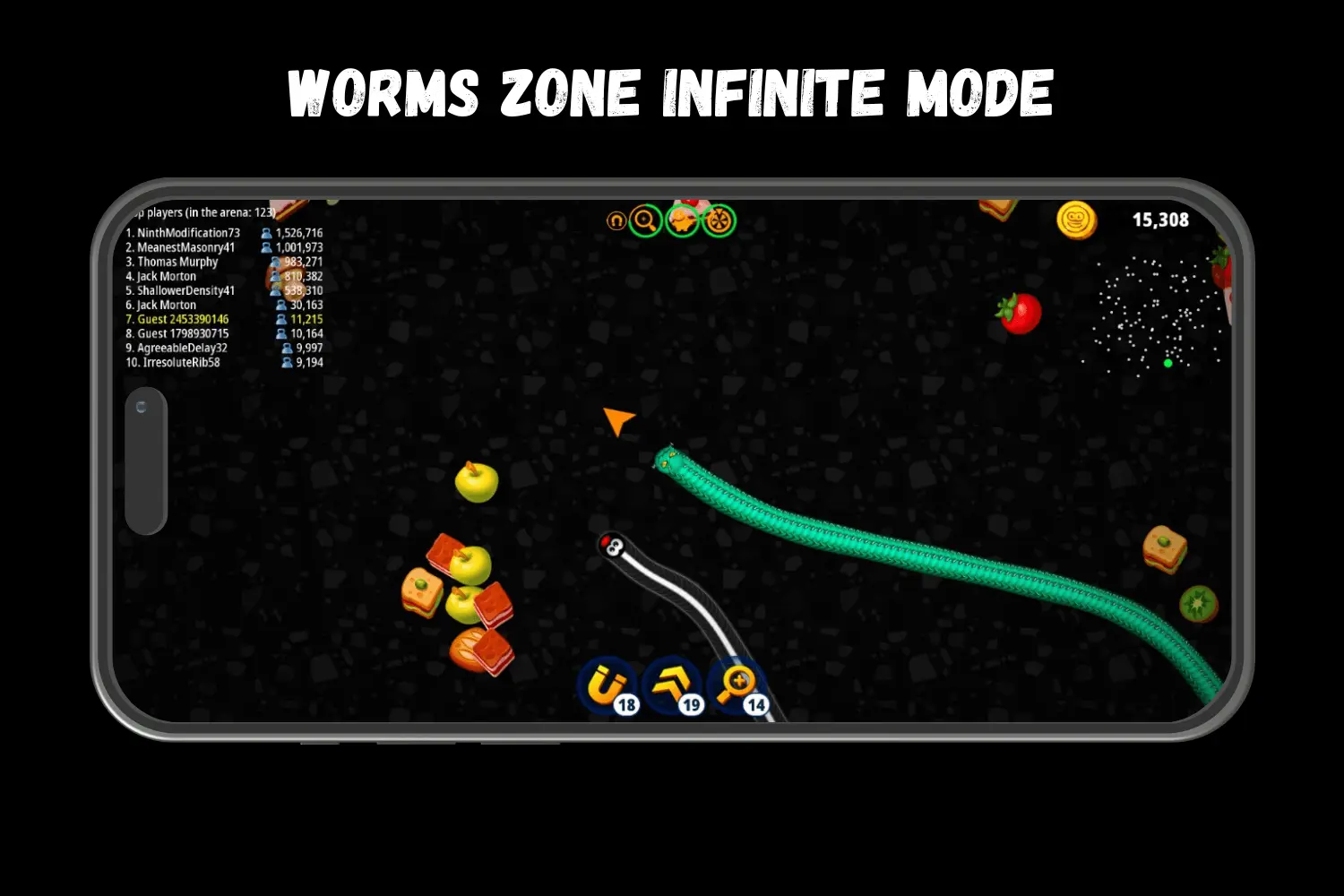 WORMS ZONE INFINITE MODE